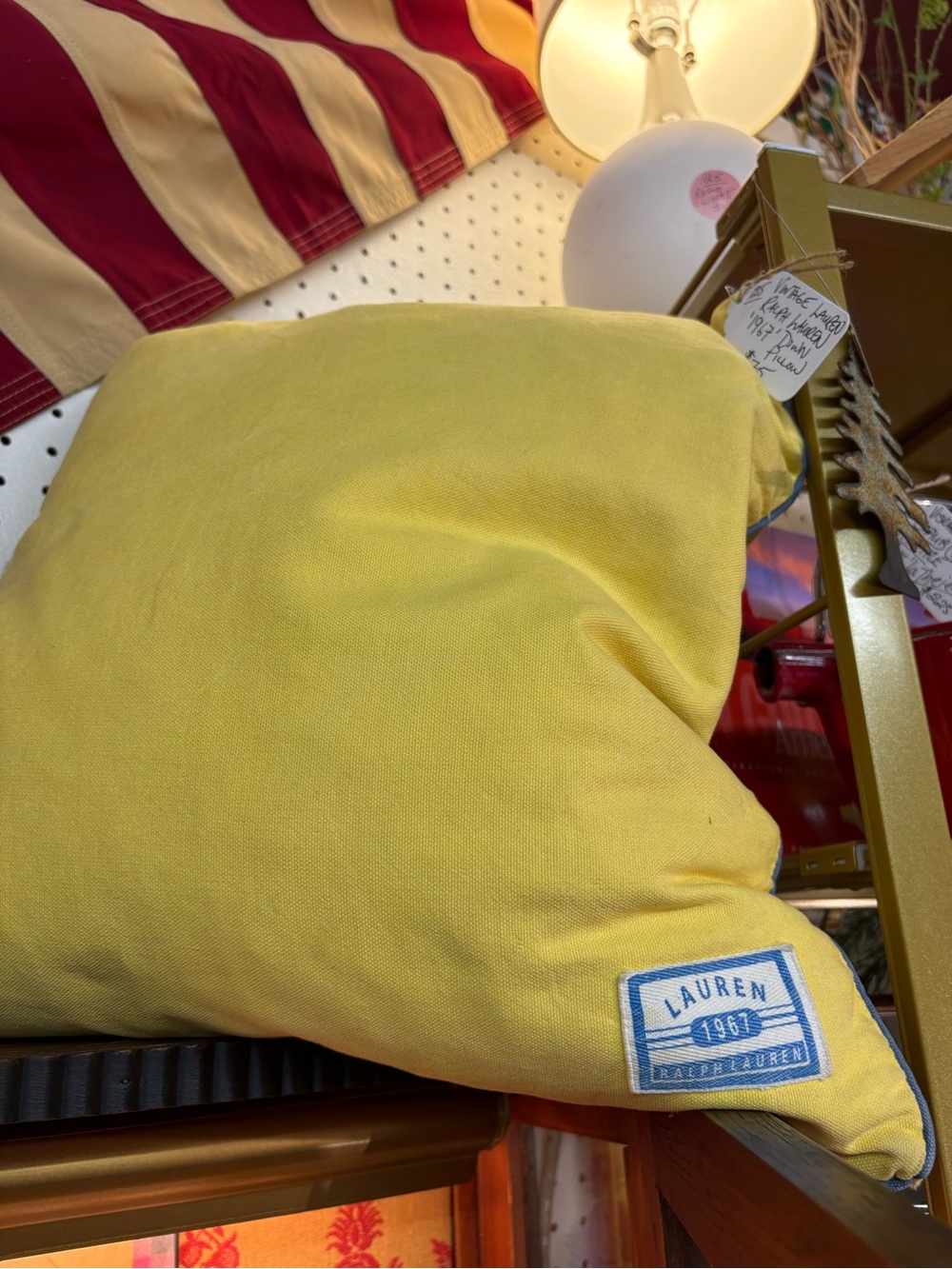 💛 ‘LAUREN 1967’ Ralph Lauren Sunny Yellow Down Pillow